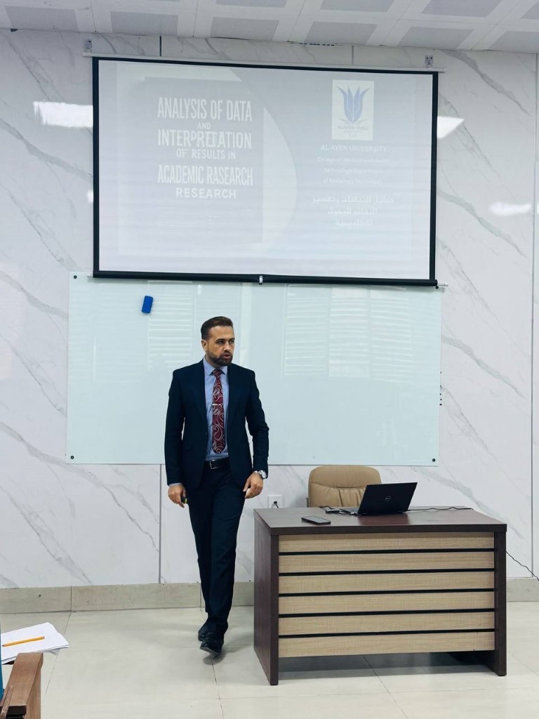 كلية التقنيات الصحية والطبية بالتعاون مع مركز التعليم المستمر تنظم ورشة عمل بعنوان "تحليل البيانات وتفسير النتائج :مهارات اساسية لطلبة المرحلة الاخيرة